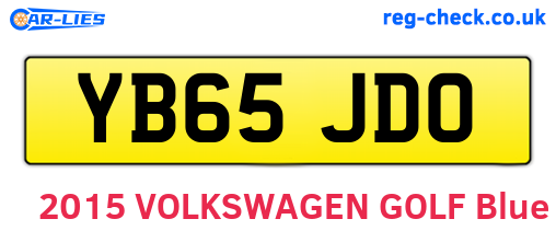 YB65JDO are the vehicle registration plates.