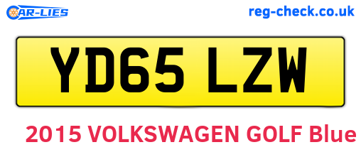 YD65LZW are the vehicle registration plates.