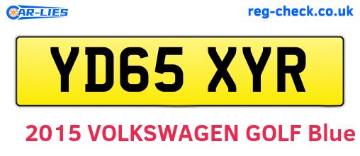 YD65XYR are the vehicle registration plates.