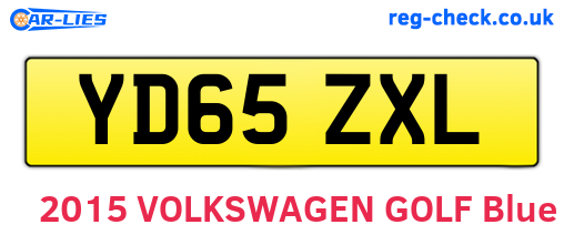 YD65ZXL are the vehicle registration plates.