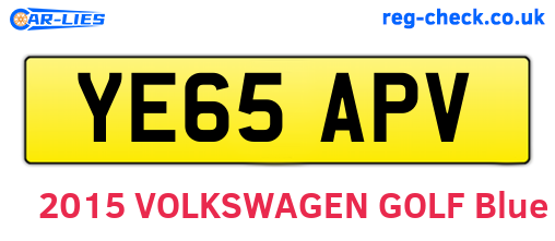 YE65APV are the vehicle registration plates.