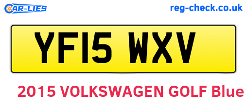 YF15WXV are the vehicle registration plates.
