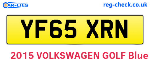 YF65XRN are the vehicle registration plates.
