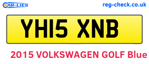 YH15XNB are the vehicle registration plates.