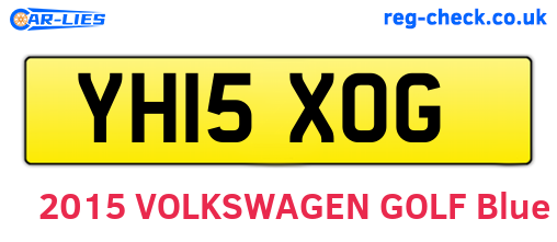 YH15XOG are the vehicle registration plates.
