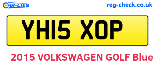 YH15XOP are the vehicle registration plates.