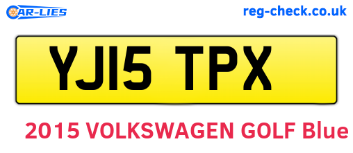 YJ15TPX are the vehicle registration plates.
