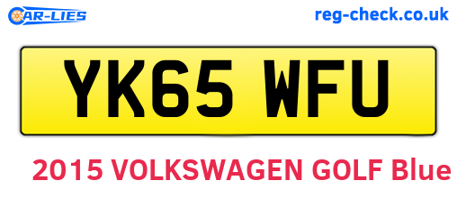 YK65WFU are the vehicle registration plates.