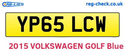 YP65LCW are the vehicle registration plates.