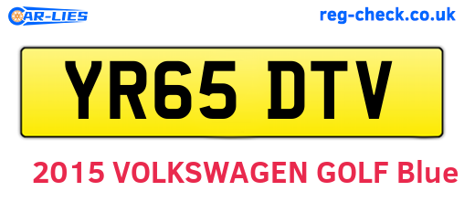 YR65DTV are the vehicle registration plates.