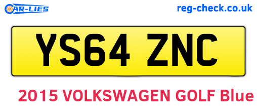 YS64ZNC are the vehicle registration plates.