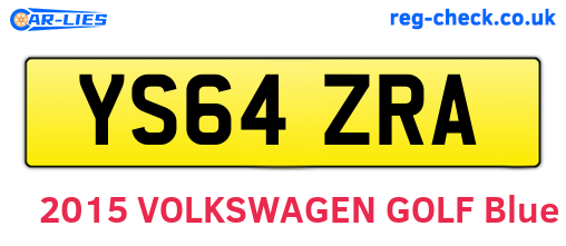 YS64ZRA are the vehicle registration plates.