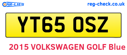 YT65OSZ are the vehicle registration plates.