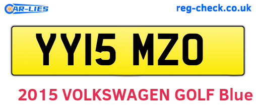 YY15MZO are the vehicle registration plates.