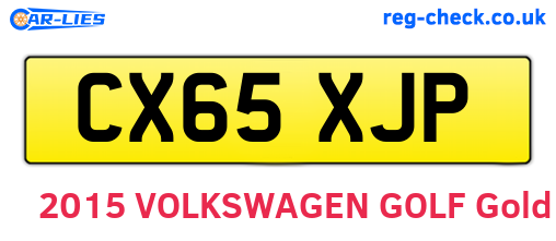 CX65XJP are the vehicle registration plates.