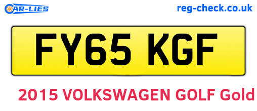 FY65KGF are the vehicle registration plates.