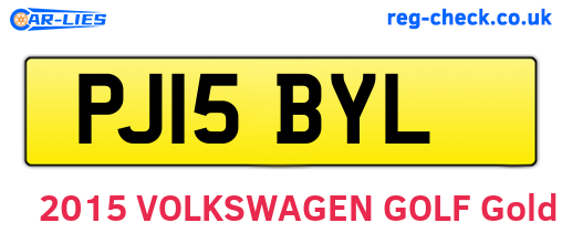 PJ15BYL are the vehicle registration plates.