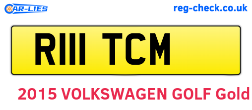 R111TCM are the vehicle registration plates.