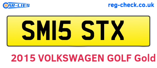 SM15STX are the vehicle registration plates.