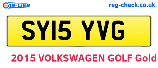 SY15YVG are the vehicle registration plates.