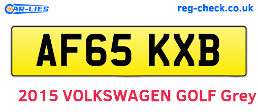 AF65KXB are the vehicle registration plates.