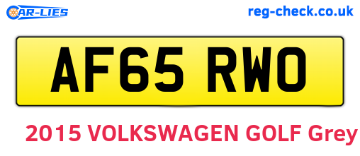 AF65RWO are the vehicle registration plates.