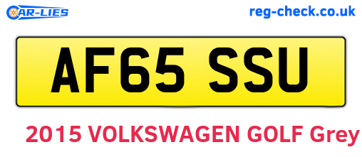 AF65SSU are the vehicle registration plates.