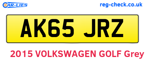AK65JRZ are the vehicle registration plates.