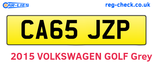 CA65JZP are the vehicle registration plates.