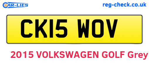 CK15WOV are the vehicle registration plates.