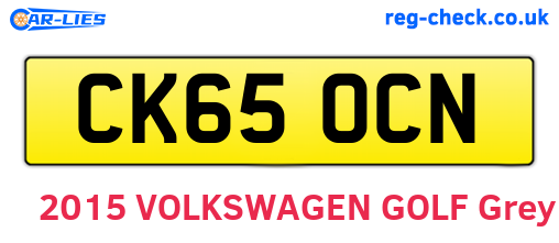 CK65OCN are the vehicle registration plates.