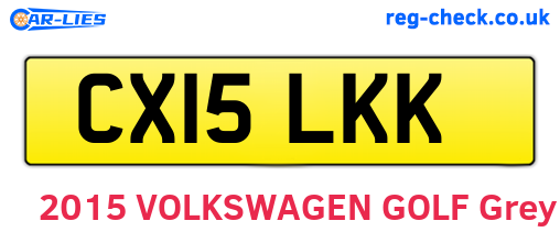 CX15LKK are the vehicle registration plates.