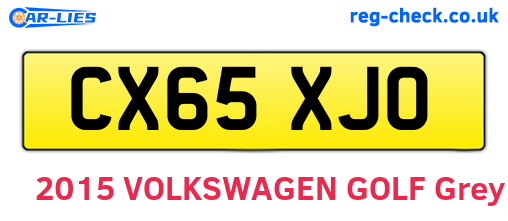 CX65XJO are the vehicle registration plates.