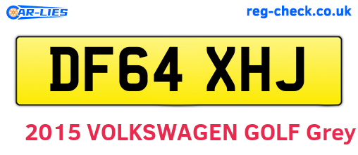 DF64XHJ are the vehicle registration plates.