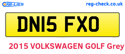 DN15FXO are the vehicle registration plates.