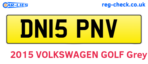 DN15PNV are the vehicle registration plates.