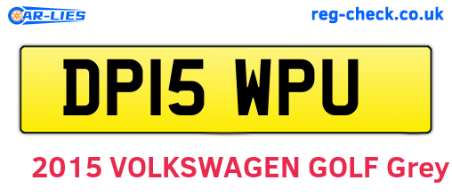 DP15WPU are the vehicle registration plates.