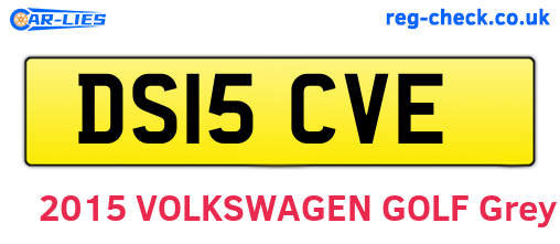DS15CVE are the vehicle registration plates.