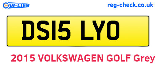 DS15LYO are the vehicle registration plates.