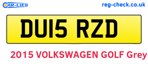 DU15RZD are the vehicle registration plates.