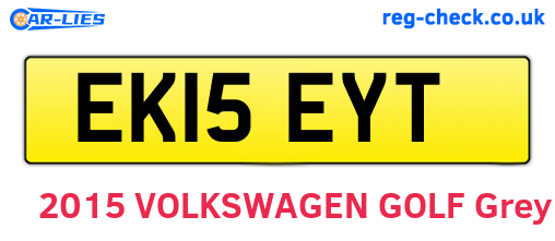 EK15EYT are the vehicle registration plates.