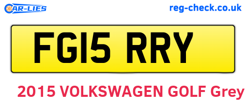 FG15RRY are the vehicle registration plates.