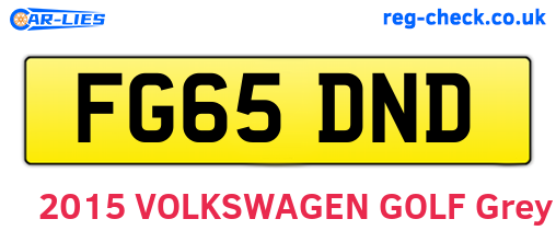 FG65DND are the vehicle registration plates.