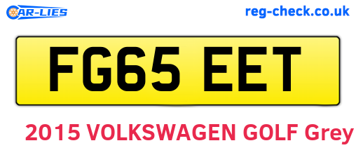 FG65EET are the vehicle registration plates.