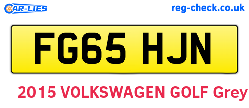 FG65HJN are the vehicle registration plates.
