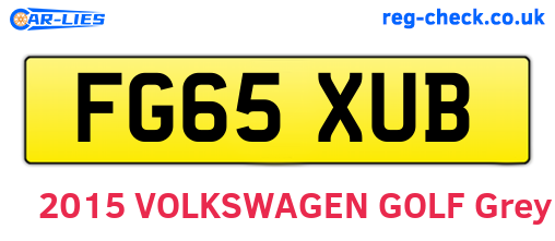 FG65XUB are the vehicle registration plates.