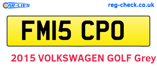 FM15CPO are the vehicle registration plates.