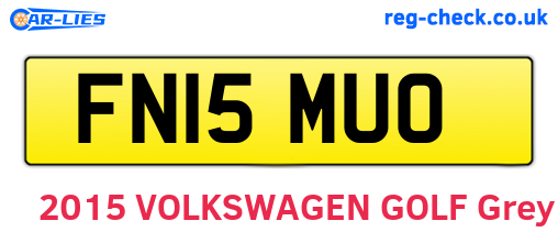 FN15MUO are the vehicle registration plates.