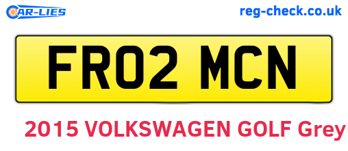 FR02MCN are the vehicle registration plates.