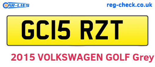 GC15RZT are the vehicle registration plates.